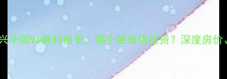 图片 北京二手房对比：兴华园VS黄村西里，哪个更值得投资？深度房价、学区与生活配套1