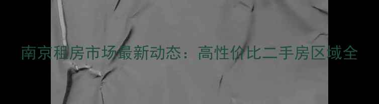 图片 南京租房市场最新动态：高性价比二手房区域全