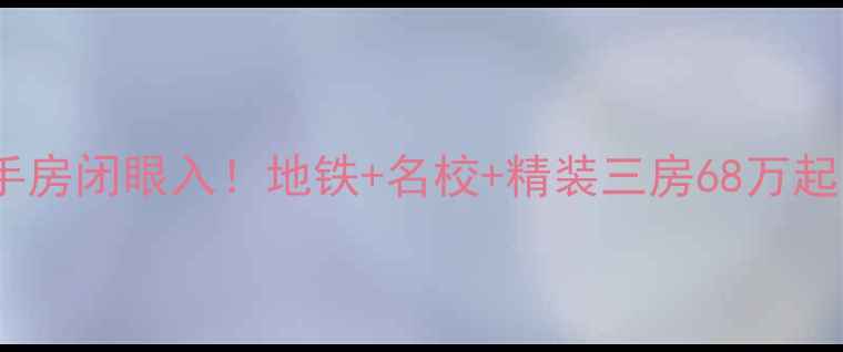 图片 南沙碧桂园蜜柚二手房闭眼入！地铁+名校+精装三房68万起，附真实购房攻略2