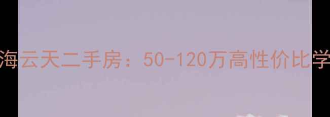 图片 厦门鹭江板块隆海碧海云天二手房：50-120万高性价比学区房稀缺房源全攻略