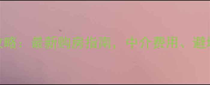 图片 惠州二手房交易全攻略：最新购房指南，中介费用、避坑技巧、成交案例全