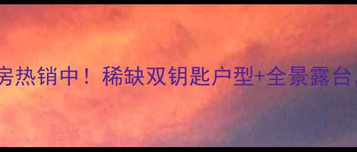 图片 新天美地露台二手房热销中！稀缺双钥匙户型+全景露台，投资自住两相宜2