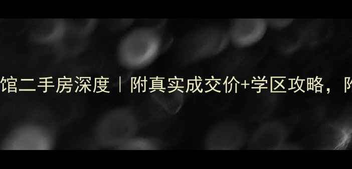 图片 棕榈泉国际公馆二手房深度｜附真实成交价+学区攻略，附赠看房攻略1