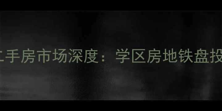 图片 汉口二七片区二手房市场深度：学区房地铁盘投资价值全指南2