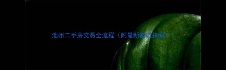 图片 池州二手房交易全流程（附最新避坑指南）1