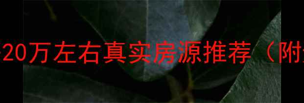 图片 沈阳二手房20万左右真实房源推荐（附避坑指南）