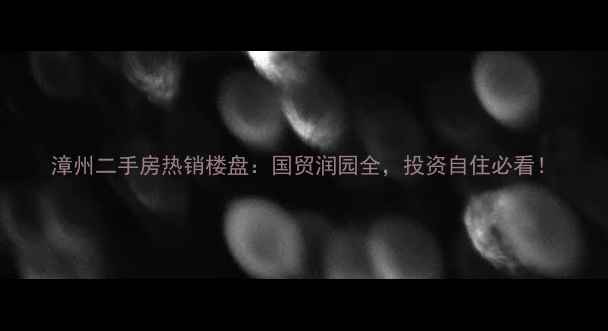 图片 漳州二手房热销楼盘：国贸润园全，投资自住必看！