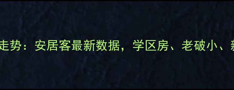 图片 牡丹江二手房房价走势：安居客最新数据，学区房、老破小、新房对比全攻略！2