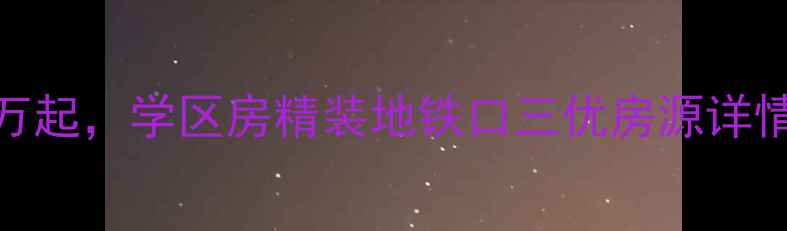 图片 美泉纪二手房价格169万起，学区房精装地铁口三优房源详情（附最新房价分析）2