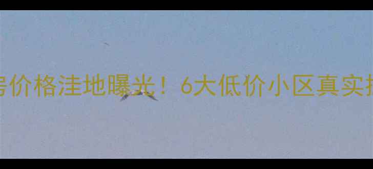 图片 鄂州华容二手房价格洼地曝光！6大低价小区真实探盘与购房攻略