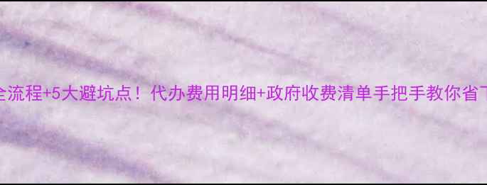 图片 🏠二手房过户全流程+5大避坑点！代办费用明细+政府收费清单手把手教你省下2万冤枉钱！1