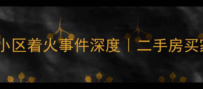图片 🔥大连裕民新苑小区着火事件深度｜二手房买家必看安全指南2