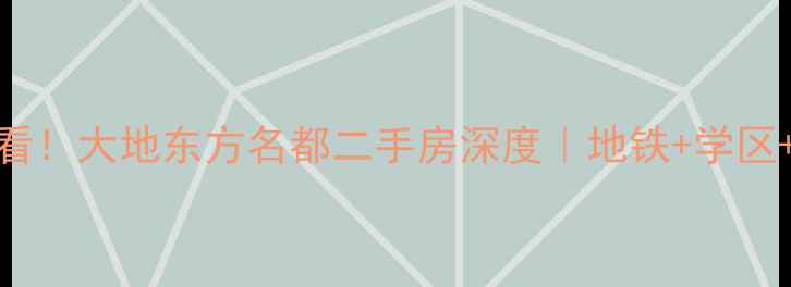 图片 🔥浦东新盘必看！大地东方名都二手房深度｜地铁+学区+低总价全攻略