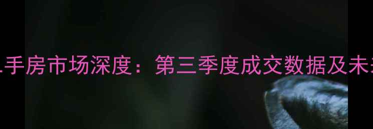 图片 上海二手房市场深度：第三季度成交数据及未来趋势