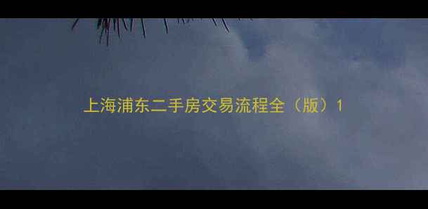 图片 上海浦东二手房交易流程全（版）1
