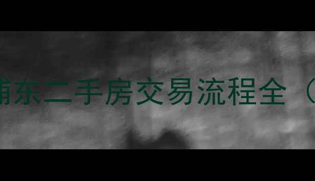 图片 上海浦东二手房交易流程全（版）2