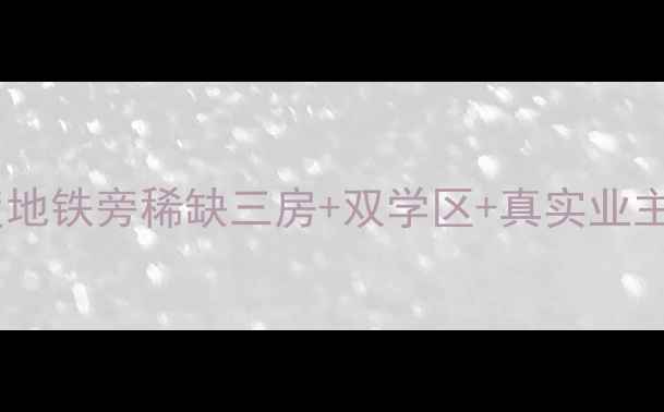 图片 东城旺世二手房深度地铁旁稀缺三房+双学区+真实业主自述buying攻略！2