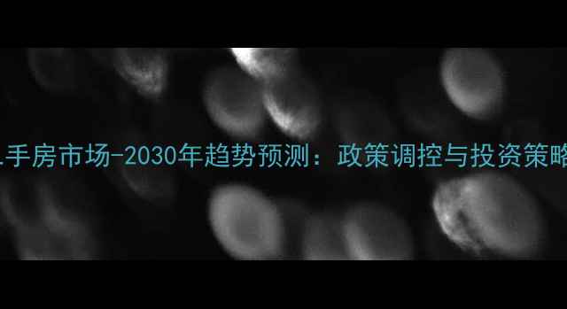 图片 中国二手房市场-2030年趋势预测：政策调控与投资策略深度1