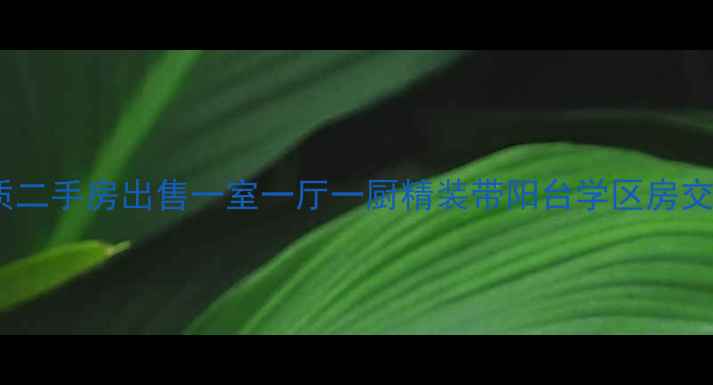 图片 临安优质二手房出售一室一厅一厨精装带阳台学区房交通便利1