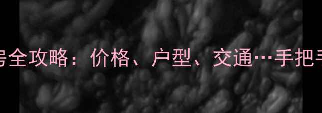 图片 临平安盛家园二手房全攻略：价格、户型、交通…手把手教你避坑买对房！