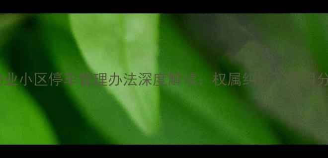 图片 二手房交易必看！物业小区停车管理办法深度解读：权属纠纷、费用分摊与交易避坑指南2