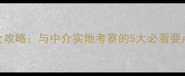 图片 二手房看房全攻略：与中介实地考察的5大必看要点及避坑指南