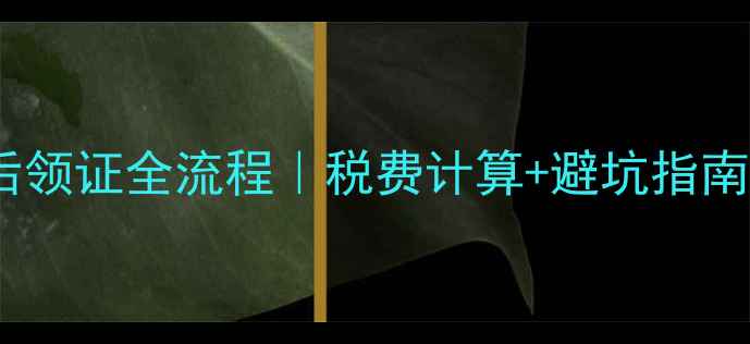 图片 二手房过户完税后领证全流程｜税费计算+避坑指南（附材料清单）1