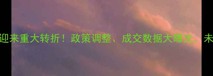 图片 北京二手房市场迎来重大转折！政策调整、成交数据大曝光，未来房价走势深度