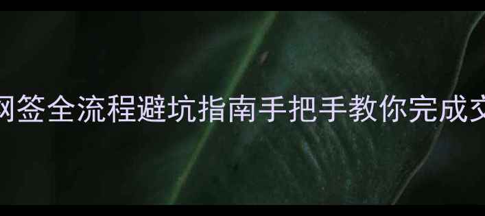 图片 北京二手房网签全流程避坑指南手把手教你完成交易不踩雷！