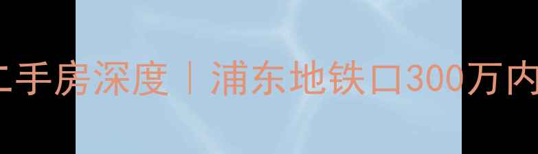 图片 地泰人民公馆二手房深度｜浦东地铁口300万内三居室全攻略1
