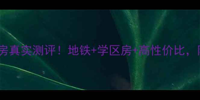 图片 大连中华城一期二手房真实测评！地铁+学区房+高性价比，附内部看房攻略🏷️1