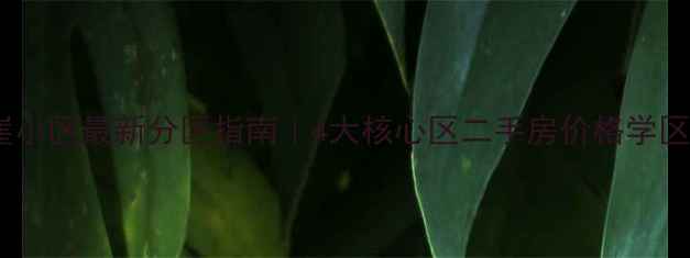 图片 大连泡崖小区最新分区指南｜4大核心区二手房价格学区交通全1
