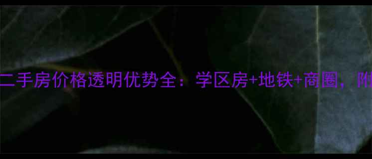 图片 天伦中央广场二手房价格透明优势全：学区房+地铁+商圈，附最新成交数据