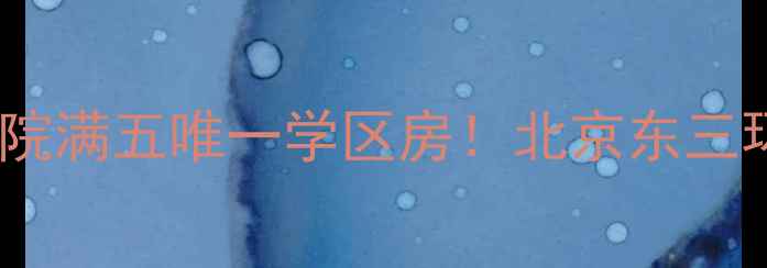 图片 姚家园东里8号院满五唯一学区房！北京东三环高性价比洼地