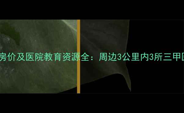 图片 宝盛里小区二手房房价及医院教育资源全：周边3公里内3所三甲医院+5所优质学校2