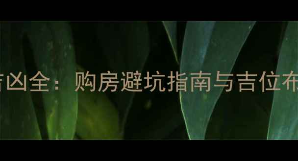 图片 小区西北角二手房风水吉凶全：购房避坑指南与吉位布局技巧（附真实案例）2