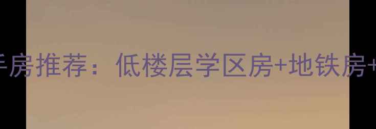 图片 广州晓港西马路二手房推荐：低楼层学区房+地铁房+高性价比房源全！2