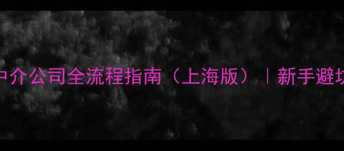 图片 开家二手房中介公司全流程指南（上海版）｜新手避坑+成本拆解2