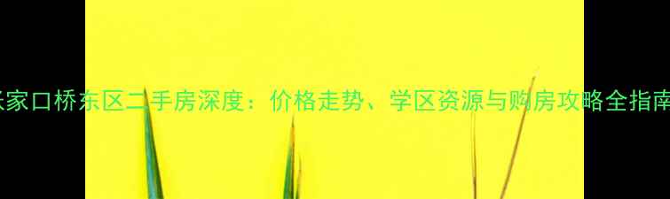 图片 张家口桥东区二手房深度：价格走势、学区资源与购房攻略全指南2