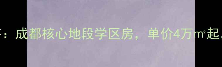 图片 成都蓝天小区部队房出售：成都核心地段学区房，单价4万㎡起，附周边配套及交易指南