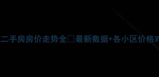 图片 潍坊二手房房价走势全🔥最新数据+各小区价格对比2