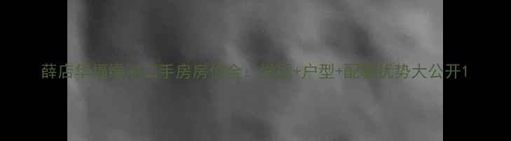 图片 薛店华福绿洲二手房房价全：学区+户型+配套优势大公开1