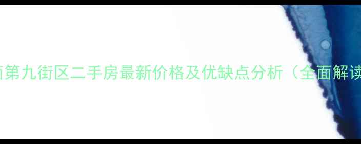 图片 铁西第九街区二手房最新价格及优缺点分析（全面解读）1