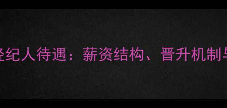 图片 链家二手房经纪人待遇：薪资结构、晋升机制与职场生态全