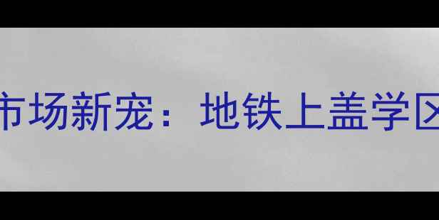 图片 长春高新二手房市场新宠：地铁上盖学区房投资价值深度