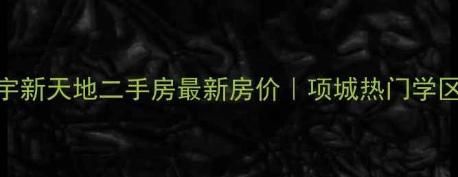 图片 项城恒宇新天地二手房最新房价｜项城热门学区房推荐