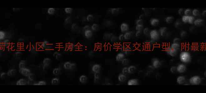 图片 🌟无锡荷花里小区二手房全：房价学区交通户型，附最新数据！
