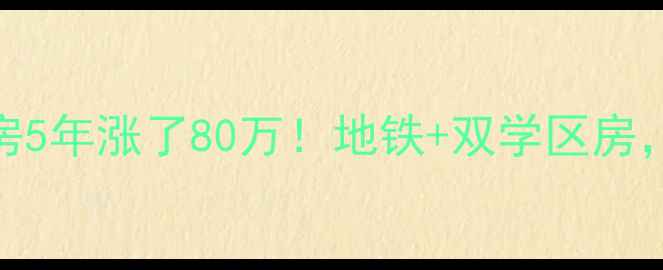 图片 🏠联盟新城一期二手房5年涨了80万！地铁+双学区房，这波投资值不值？🔥