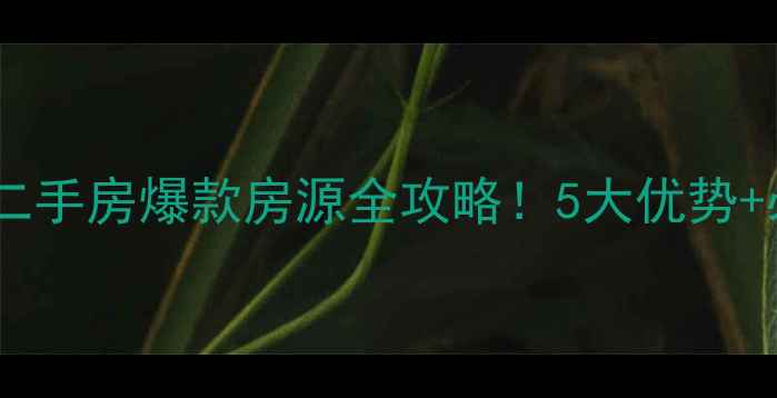 图片 🏠西安风城九路二手房爆款房源全攻略！5大优势+必看Top10清单🏡