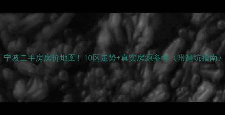 图片 🔥宁波二手房房价地图！10区走势+真实房源参考（附避坑指南）1